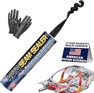 Professional Black High-Strength Seam Sealer - Quick Paintable Adhesive for Auto Body Repair (10.5 Oz)