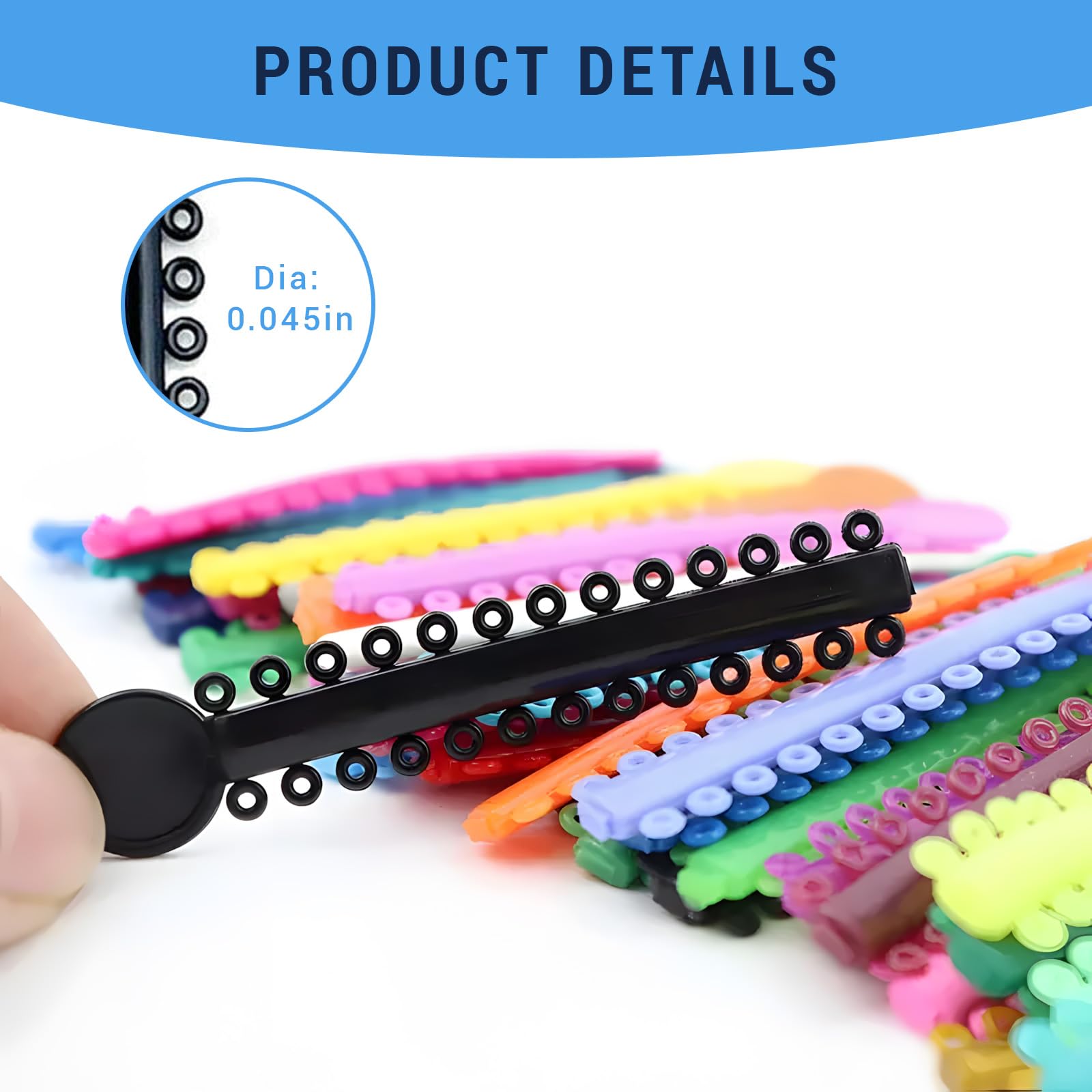 XdealCozyxc 2080 Orthodontic Elastic Bands for Braces (Mixed Colors) - Image 3