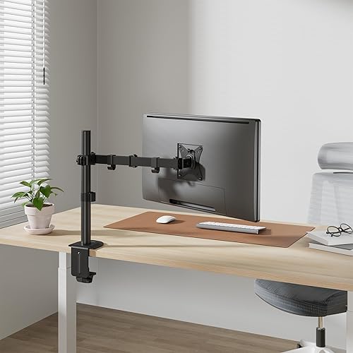 Miniatura 8 de Mount-It! Brazo para monitor individual de 17 a 32 pulgadas, ajuste de movimiento completo con inclinación, rotación, giro y ajuste de altura a lo