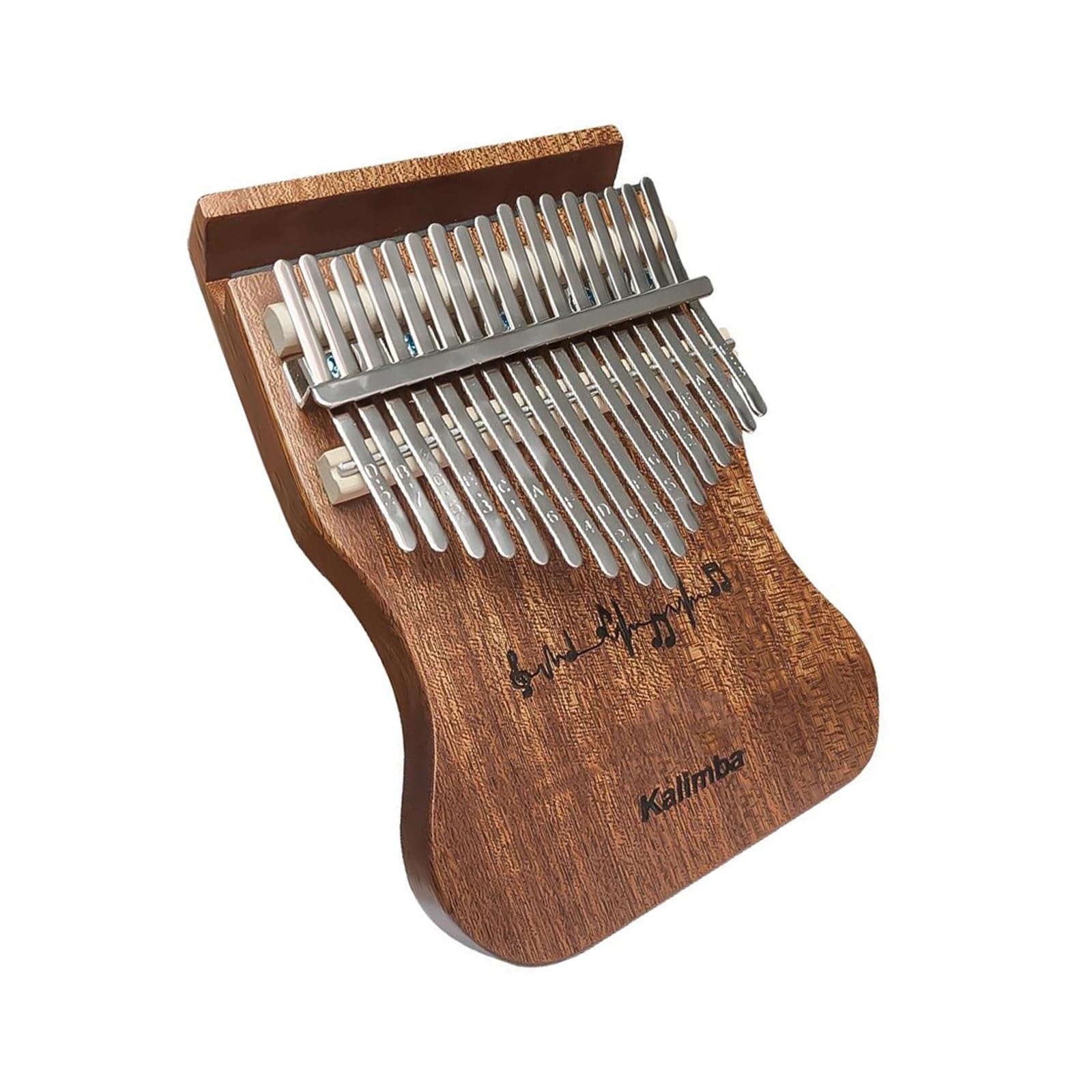 Kalimba De 17 Teclas Con Cuerpo De Madera Maciza Y Soporte Para Teléfono Incorporado Adecuado Para Principiantes