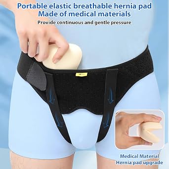 Hernia Belt for Men Hernia Support Truss for Single/Double