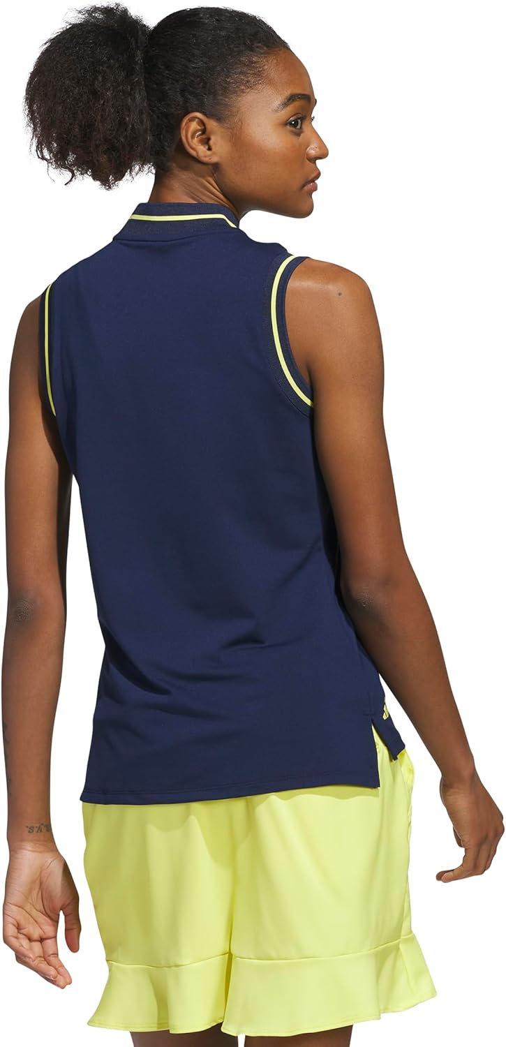 adidas Womens Ultimate365 Quarter-Zip Sleeveless Polo Shirt - Image 2