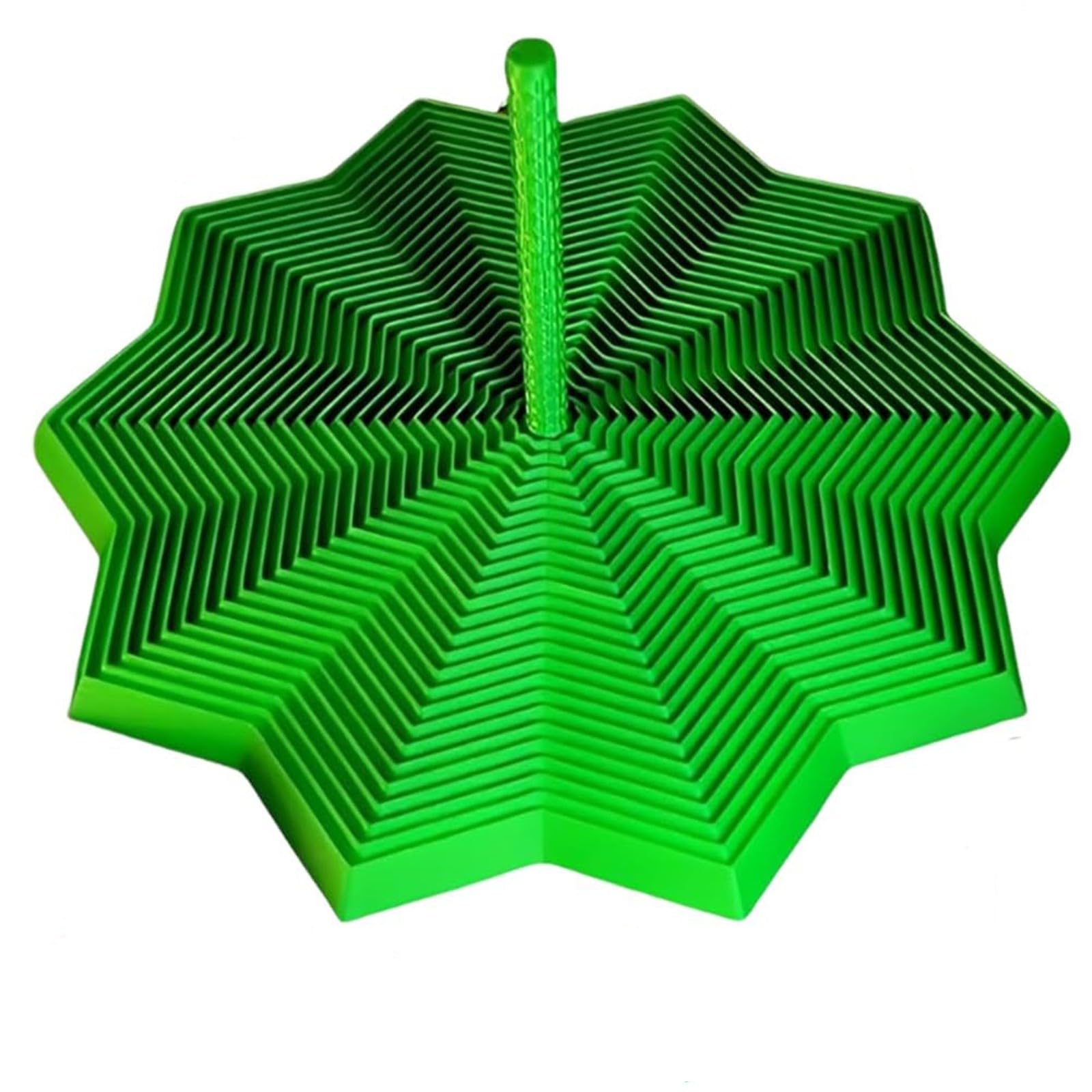 Fractal Sensory Fidget Star - 3D Printed Expanded Fractal Fidget Star with Handle,Stress Relief Hexagon Geometric Sensory Toy for Autism Anxiety for Adults (Green, 9cm)