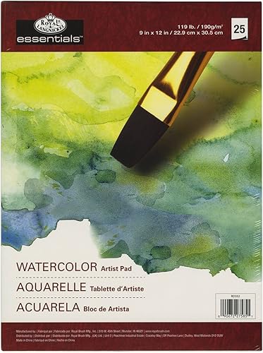 Royal Brush Royal Langnickel - Bloc de papel para artista de acuarela de 25 hojas, 9 x 12 pulgadas