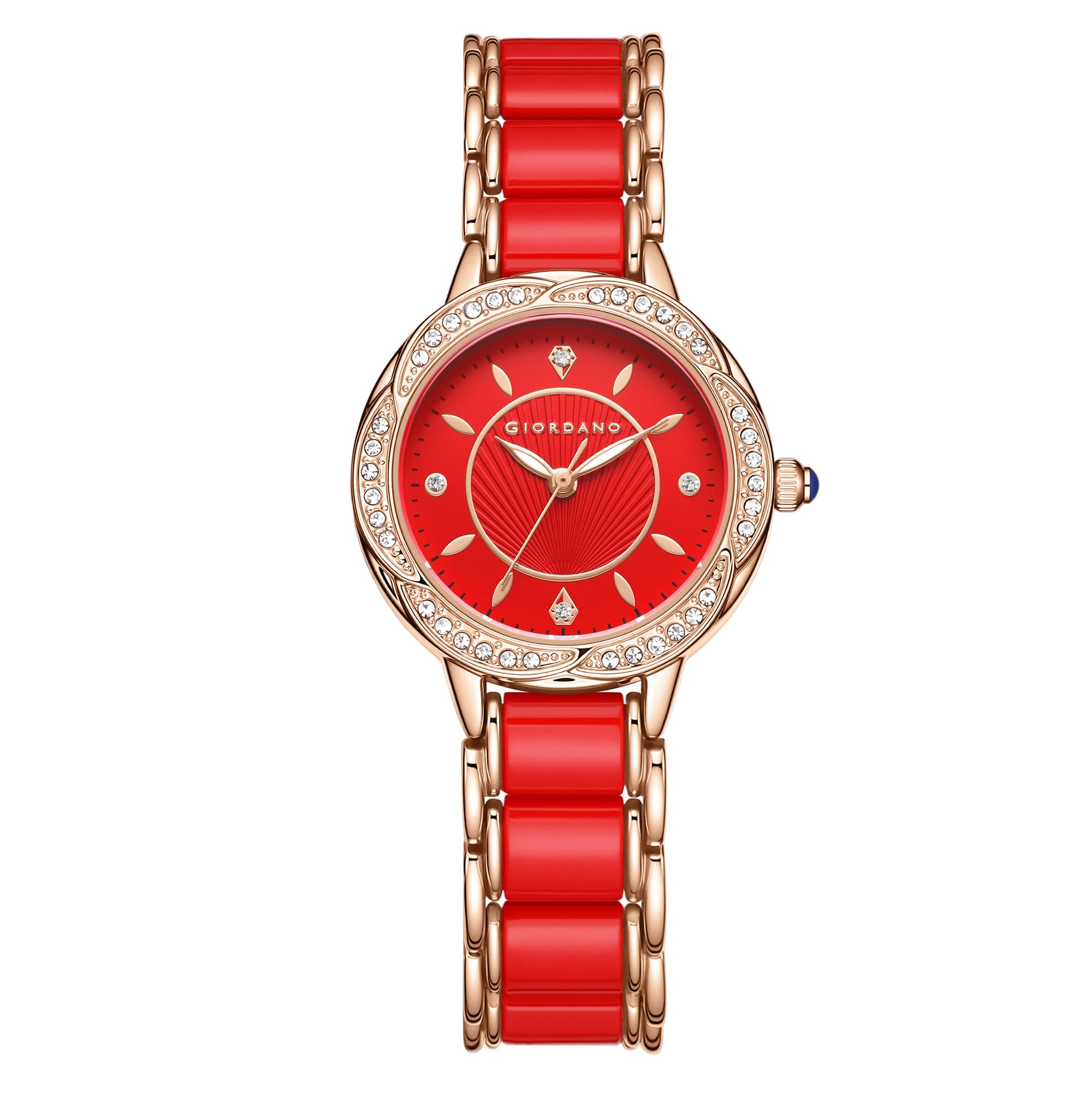 Giordano Flower Case Crystal-Bezel Watch for Women at ₹3,799 (64% Off)