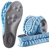 2 Pair 4D Cloud Technology Insole Super Soft Comfort Insoles, U-Shape Memory Foam Insoles, 4D Cloud Insole for Women Men Shock-Absorbing Foot Support Insoles (Blue) (Blue, Men 9-10.5/Women 10.5-12)