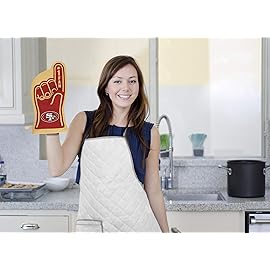 YouTheFan San Francisco 49ers 1 Oven Mitt - 100% Cotton, Red, 13.25 x 6.5 NFL Team Logo Oven Mitt
