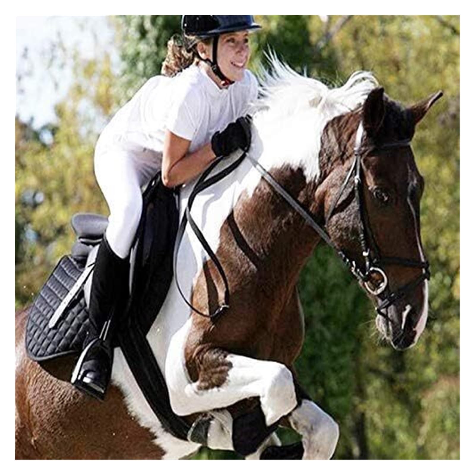 Mantilla amortiguadora ecuestre， Mantilla for silla de montar de caballo Mantilla for silla de montar occidental Mantilla for silla de montar de moda for espectáculos ecuestres Magenta Sports Knight E