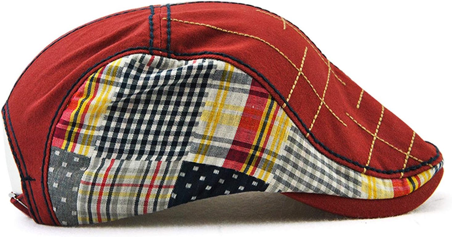MOACC M Men Beret Hat Cotton Buckle Adjustable Newsboy Hats Cabbie Gatsby Cap - Image 3