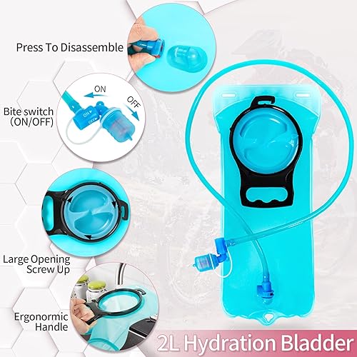 Miniatura 3 de Hydration Backpack with 2L Water Bladder, Lightweight Hydro Pack for Cycling, Running, Hiking, Climbing