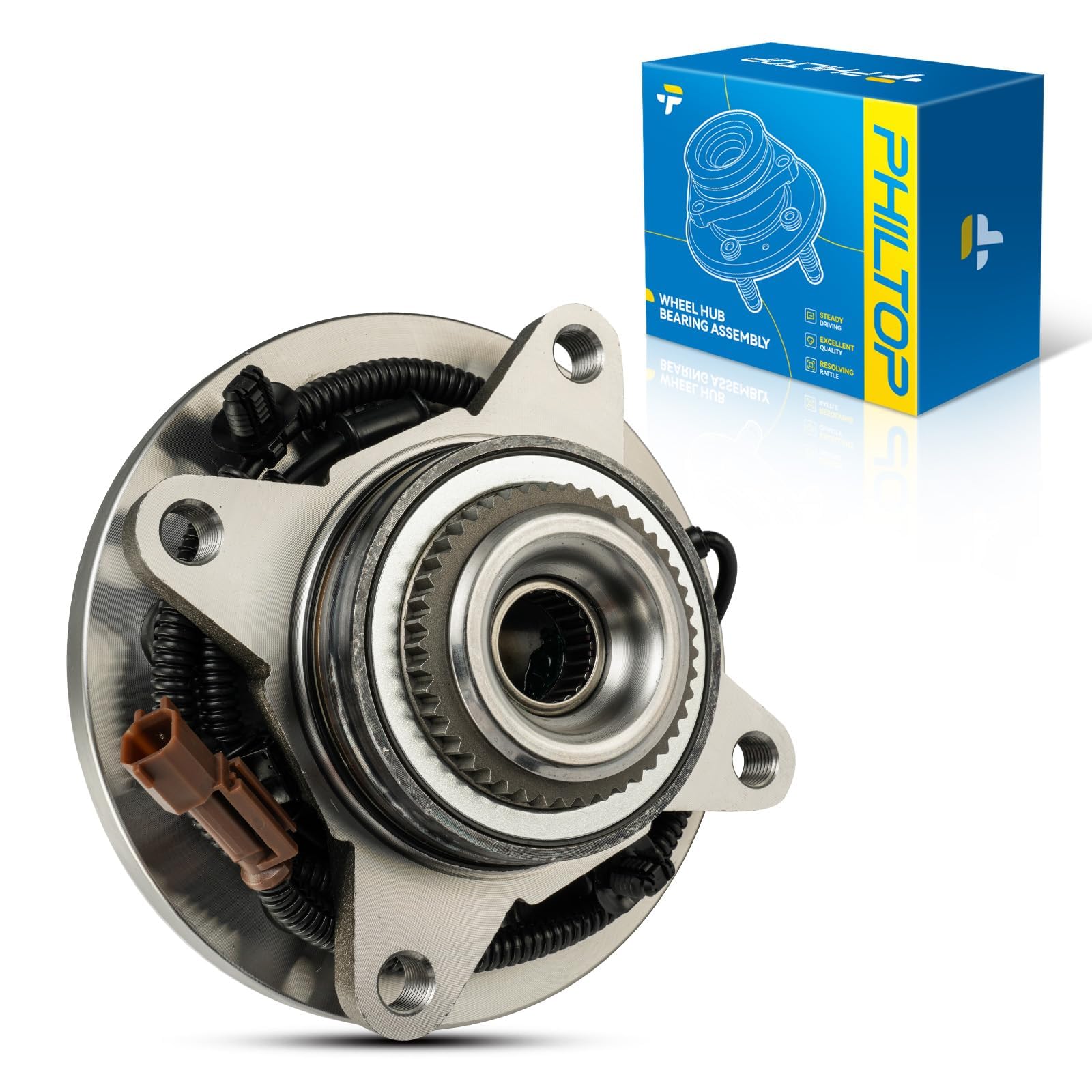 Photo 1 of PHILTOP 515169 4WD Front Wheel Bearing Fit for Ford F-150 2015-2017 Wheel Hub Assembly 1pc w/ABS
