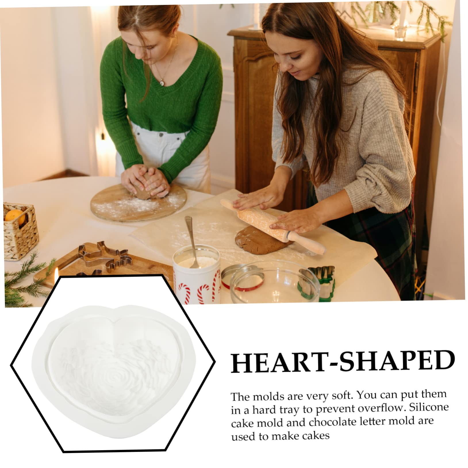 3 Pezzi Stampo Silicone Forma per Decorazioni Torte e Dolci per Cioccolato e Fondant Accessorio da Forno per Creazioni da Te per Speciali