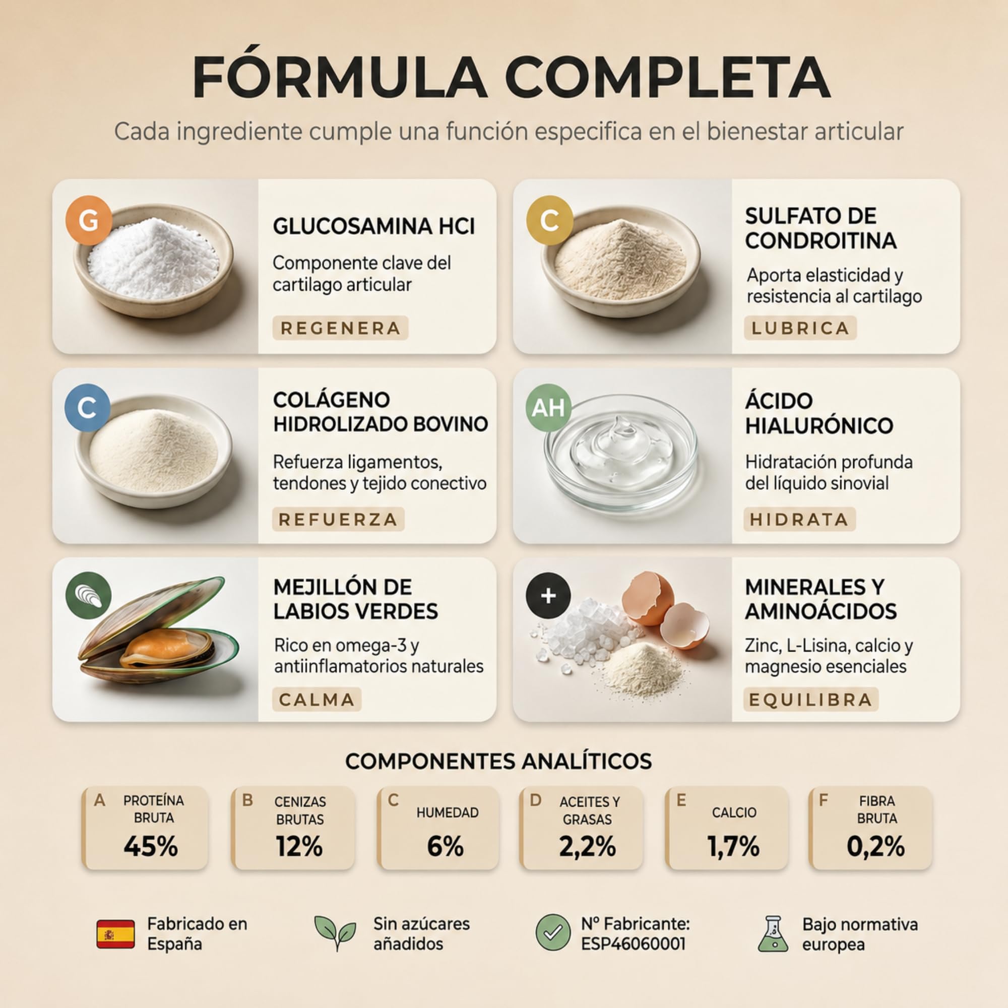 Condroprotector Gatos en Polvo 220g - Suplemento Articulaciones con Colágeno, Glucosamina, Condroitina, Ácido Hialurónico y Mejillón Verde - Apoyo Movilidad Gatos Mayores y Adultos - Jumpcare