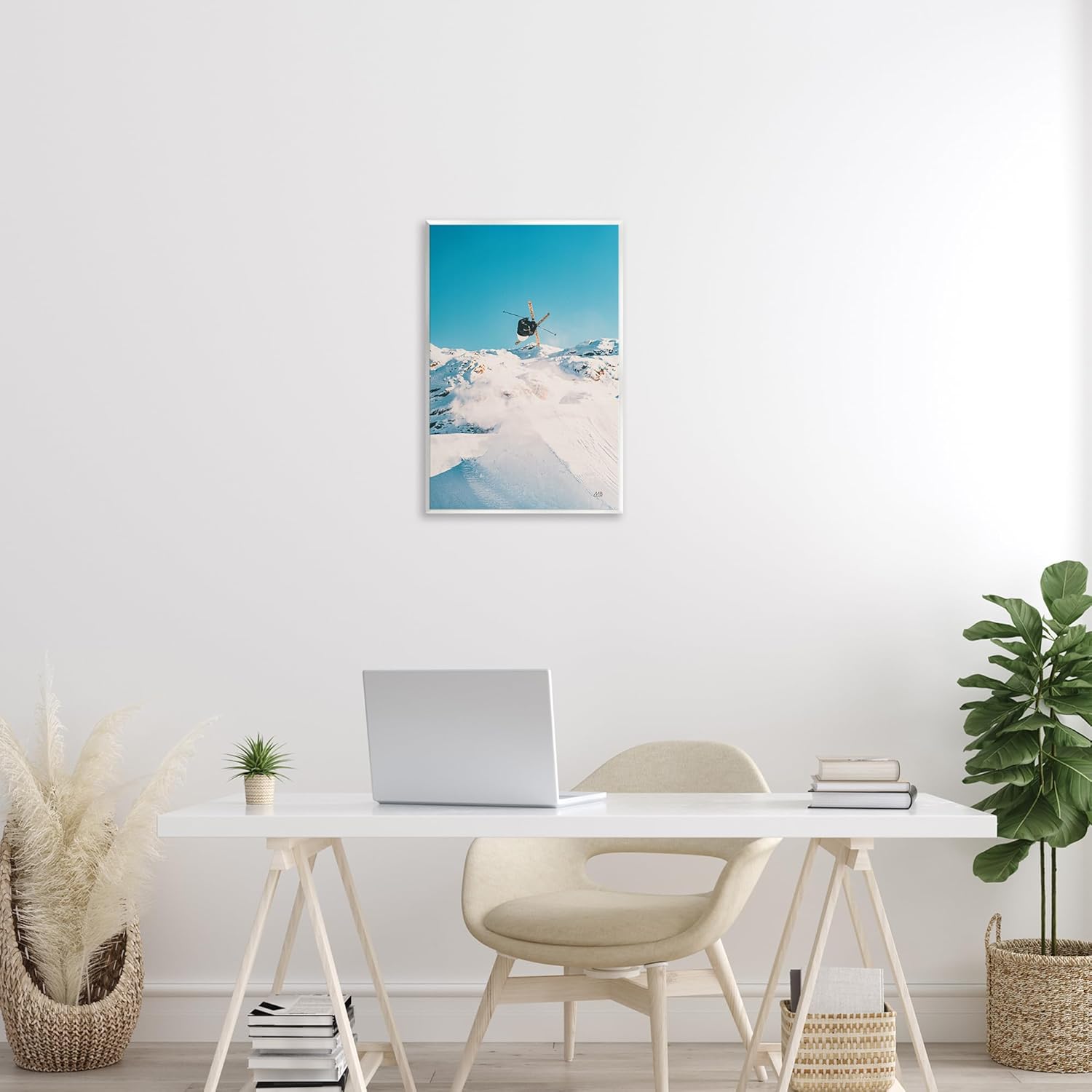 Stupell Industries Snow Day Skiing Wall Plaque Art Design by Max Blakesberg Studios, 13 x 19