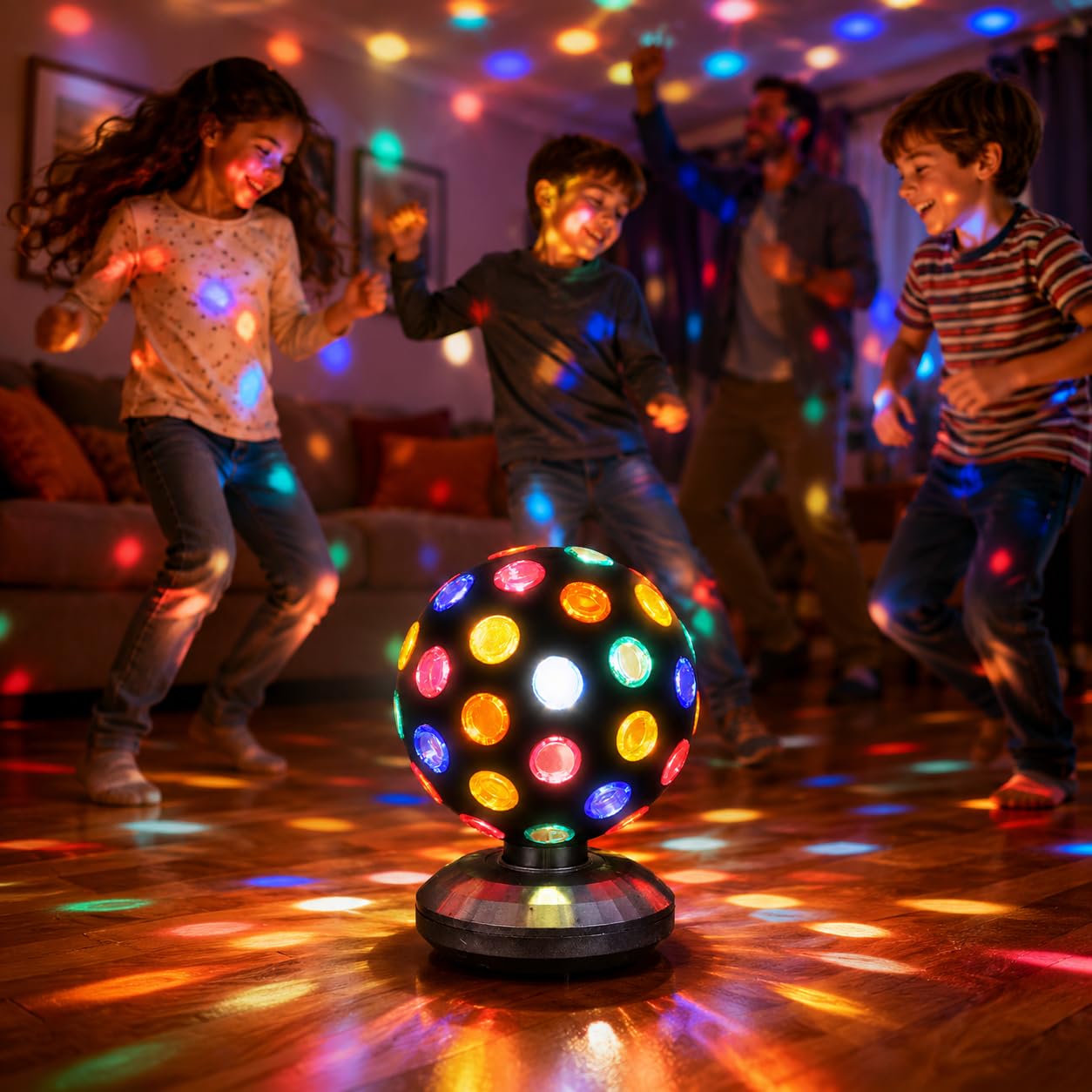Boule disco rotative pour la maison, l'école, les fêtes, les rassemblements et les événements (lumière disco de 22,9 cm)