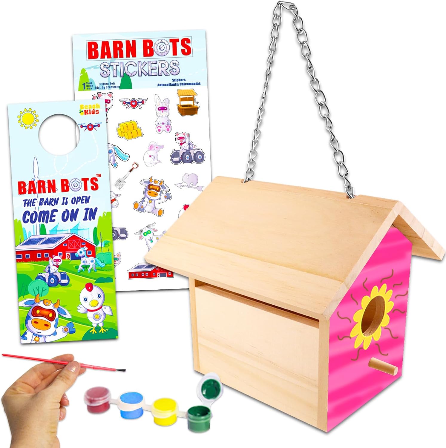Paint a Birdhouse Kit for Kids DIY Arts and Crafts Bundle