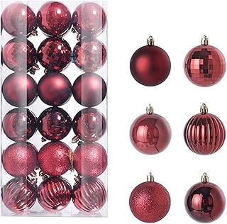 Christmas Decorations Sale Clearance36PCS Christmas Xmas Tree Ball Bauble Hanging Home Party Ornament Decor 3CM Warehouse Deals Clearance for Christmas Outdoor Garden Lawn Yard Decorations