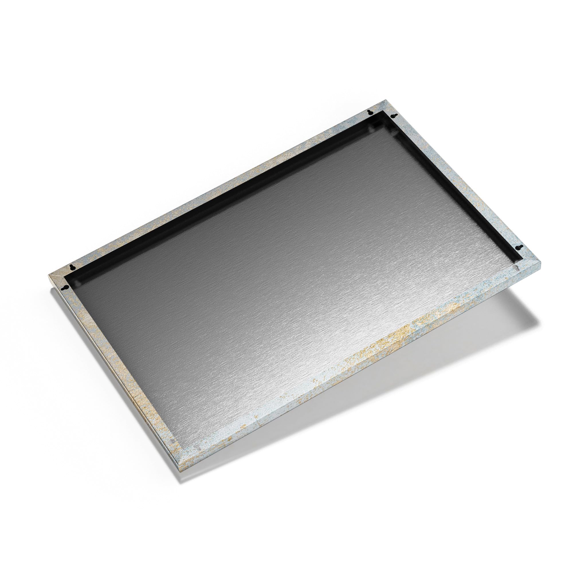DEQORI Metalowa tablica magnetyczna | wymiary 90 x 60 cm | motyw "ściana ze złotą strukturą" | tablica suchościeralna na wszystkie magnesy | tablica magnetyczna do kuchni i biura | designerska tablica