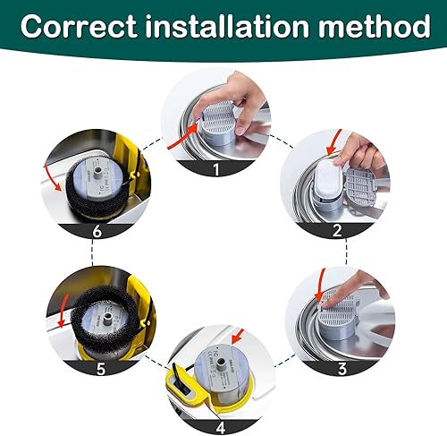 Miniatura 7 de Filtros de Fuente de Agua para Gatos, Filtros de Repuesto para Fuente de Gato para Acero Inoxidable 108oz3.2L y 67oz2L Fuente de Agua para Mascotas