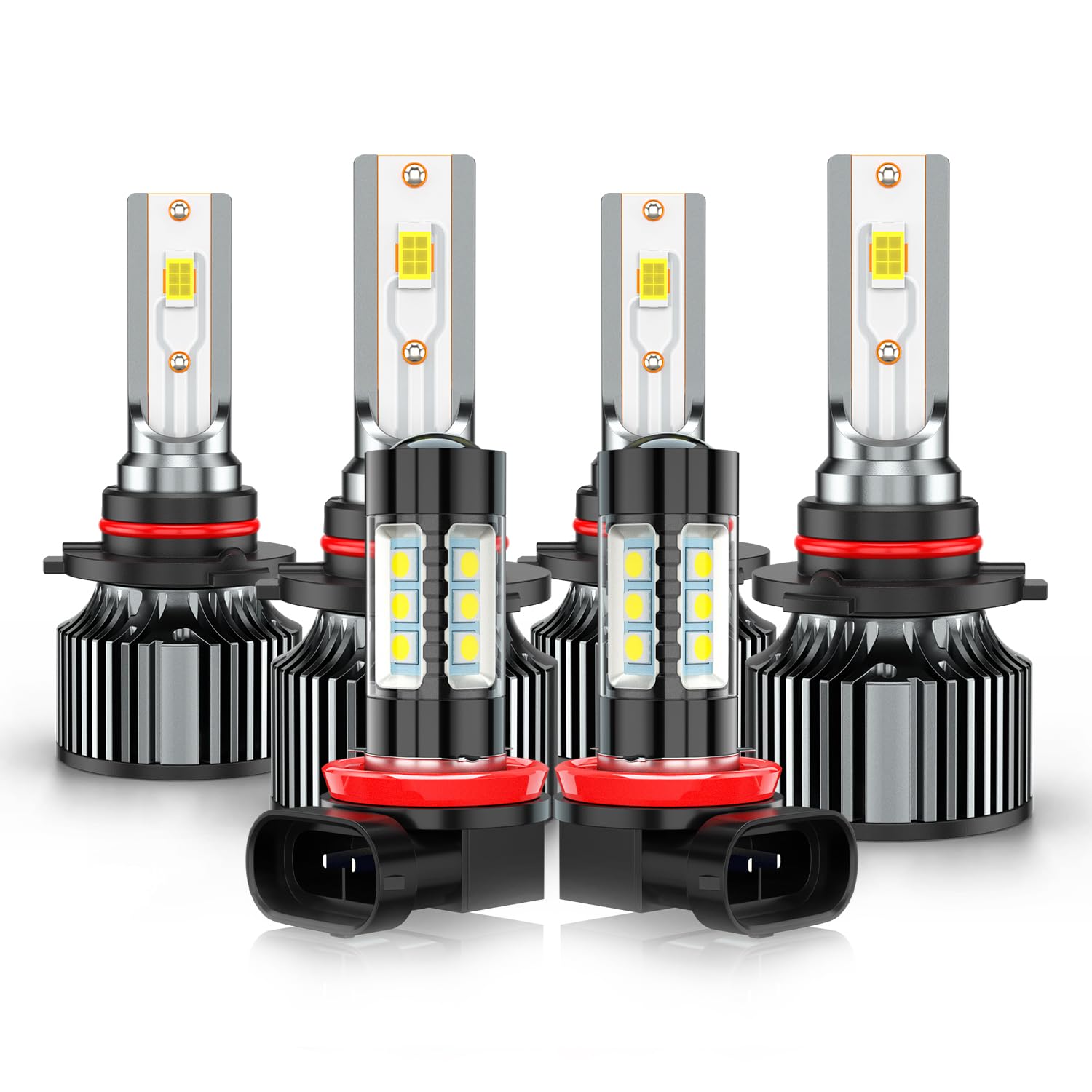 for Honda Civic Sedan 2004-2015 High Low Beam+Fog light Bulbs,Pack of 6