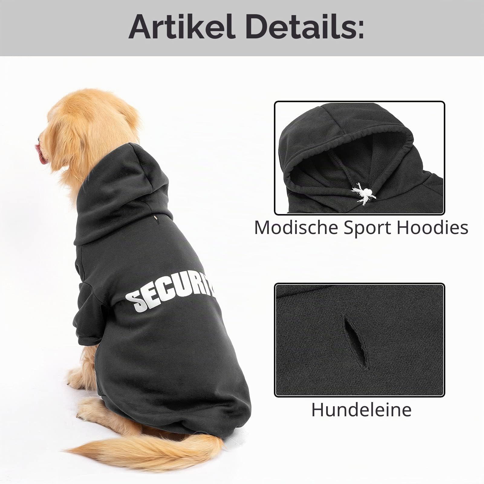 BINGPET Hunde Hoodie Sweatshirt,Weicher und Komfortabler Fleece-Pullover für Kleine und Große Hunde, Premium-Qualität, Geeignet für Alle Hunderassen, Haustierkleidung