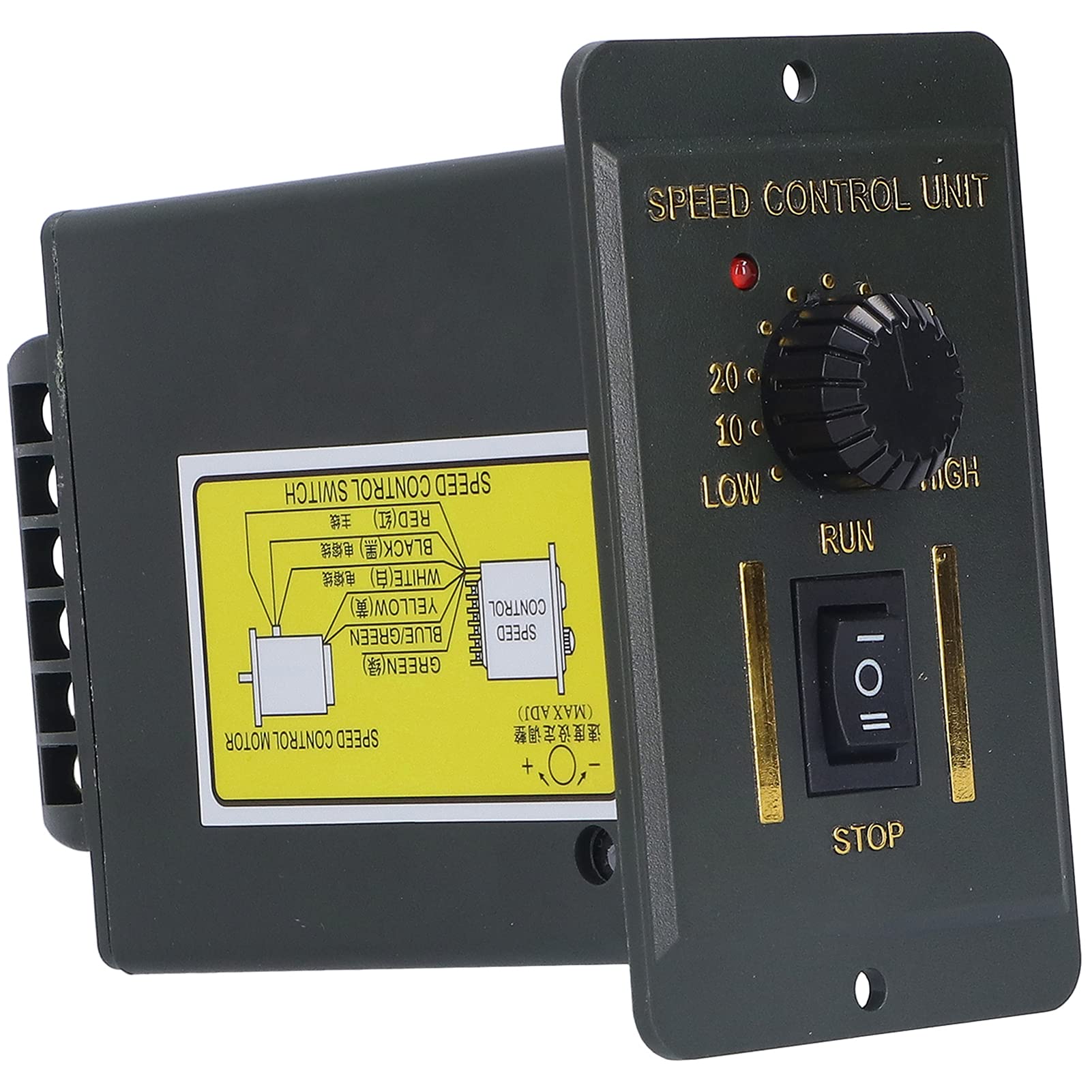 TOPINCN Contrôleur de Vitesse de Moteur à Courant Alternatif, Mini Régulateur Durable pour les Lignes de Production dans L'emballage, L'alimentation et L'électronique 220 V (120W)