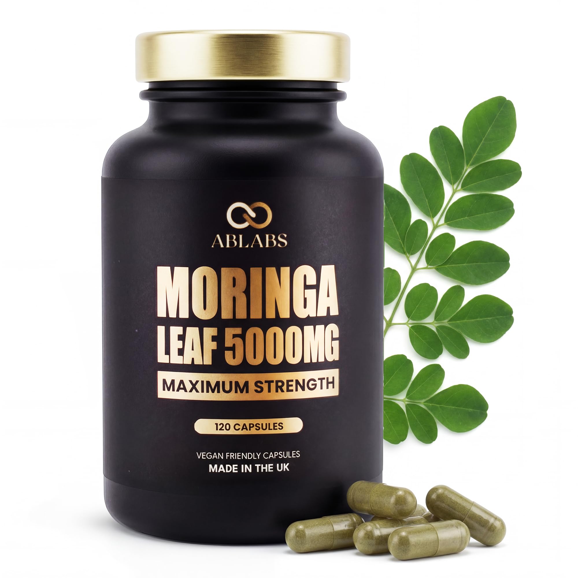 Organische Moringa Kapseln - 5000mg Moringa Extrakt | Reines Moringa | Vegan, Keine Künstlichen Füllstoffe, Non-GMO
