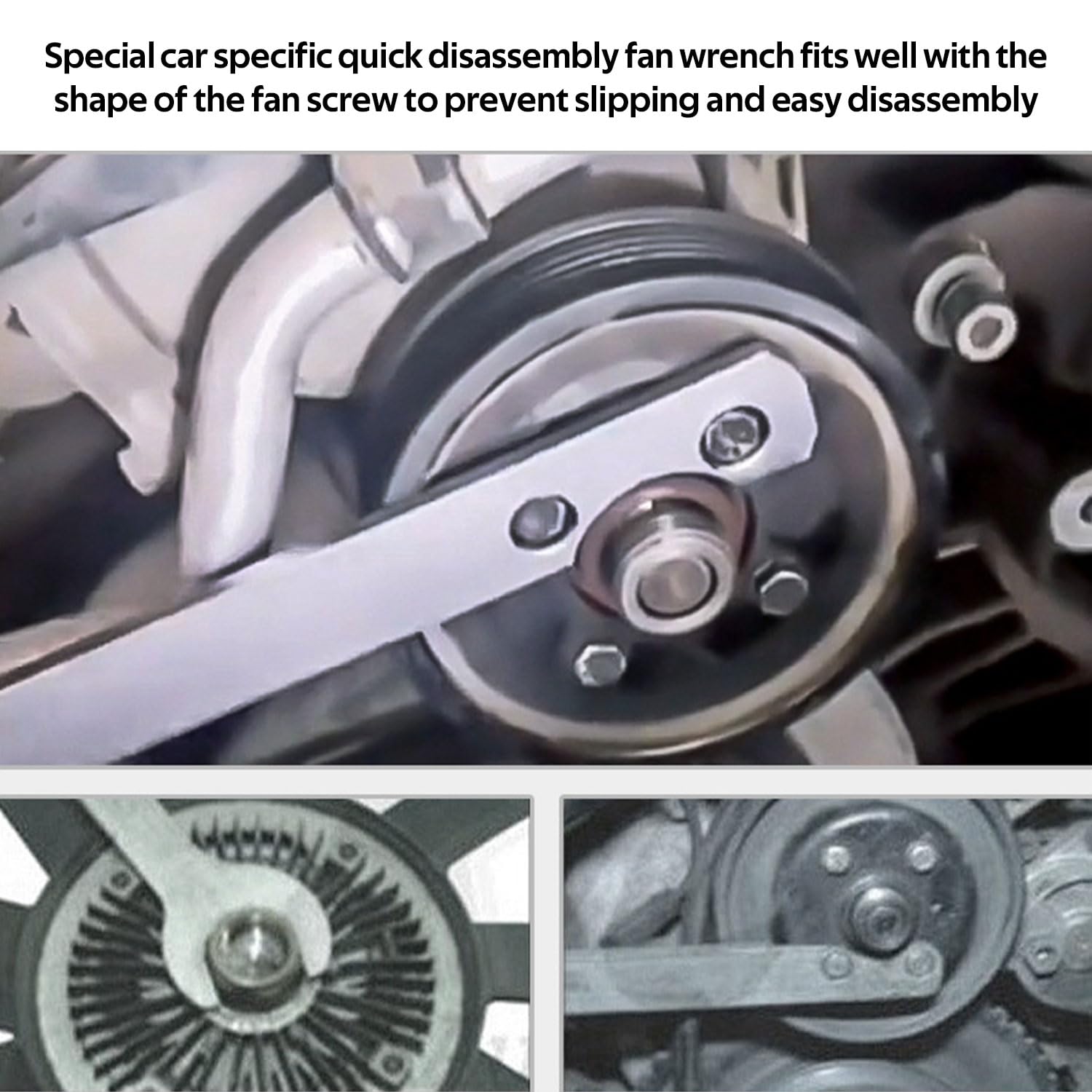 GIONAR Set di attrezzi per la rimozione della frizione della ventola, 32 mm e 36 mm, supporto per pompa dell'acqua e kit di attrezzi per modelli Benz, BMW, Ford, GM, Chevrolet, essenziale per una