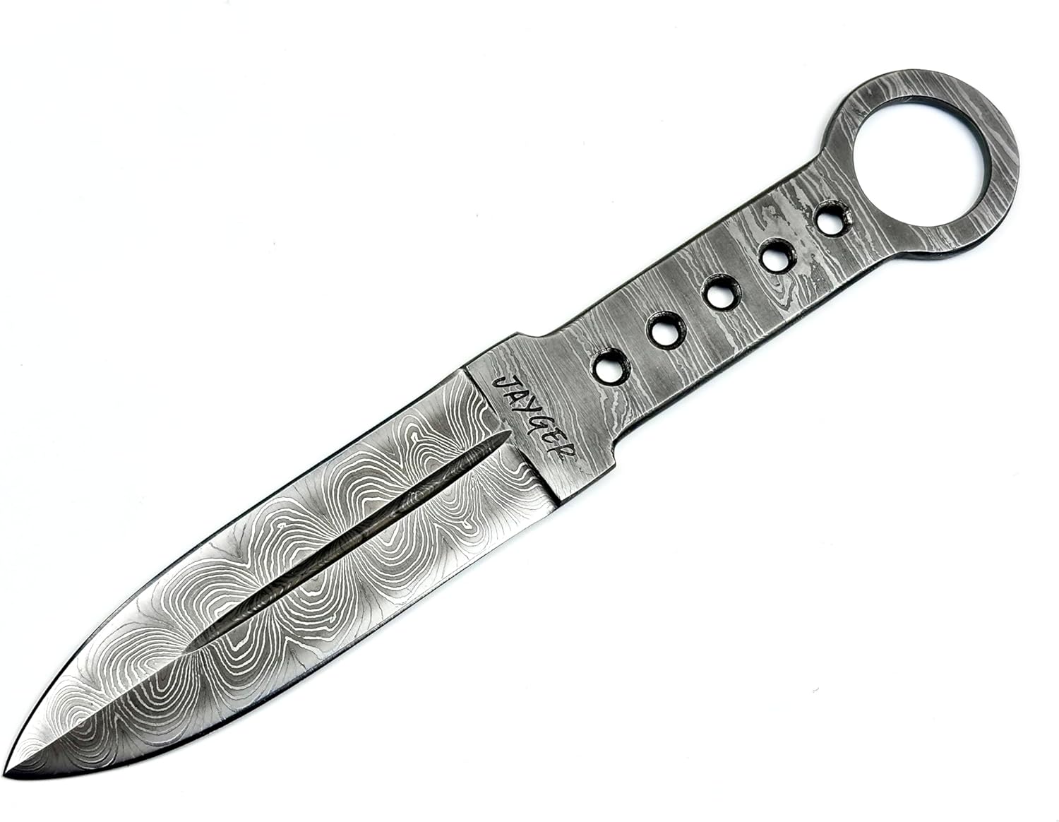 Handmade Damascus Steel Throwing Knife – Full Tang Precision Blade | Professional Throwing Knives for Target Practice | Balanced Knife for Outdoor Sport & Training