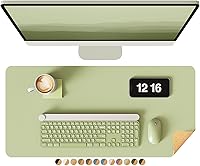 Vista 12 de YSAGi - Almohadilla de escritorio de doble cara, de cuero, protector de almohadilla de corcho ecológico, grande, impermeable, para oficina/hogar