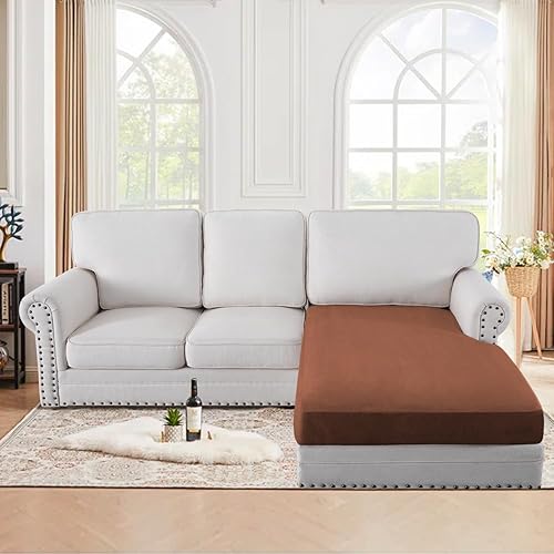 Miniatura 17 de H.VERSAILTEX Fundas de cojín individuales elásticas para sofá, fundas de cojín de gamuza suave, funda lavable para sofá modular (funda de sofá de 3