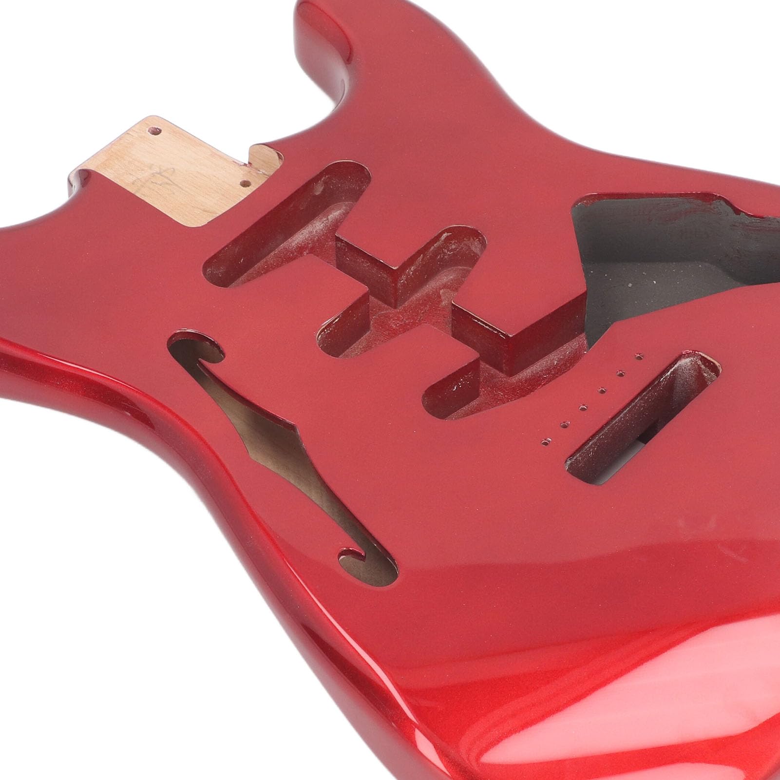 FILFEEL Corpo per Chitarra Elettrica in Legno di Ontano di Alta qualità con Finitura Lucida per Chitarre ST - per Personalizzazione e Progetti Fai-da-te (GSB12ST Rosso)