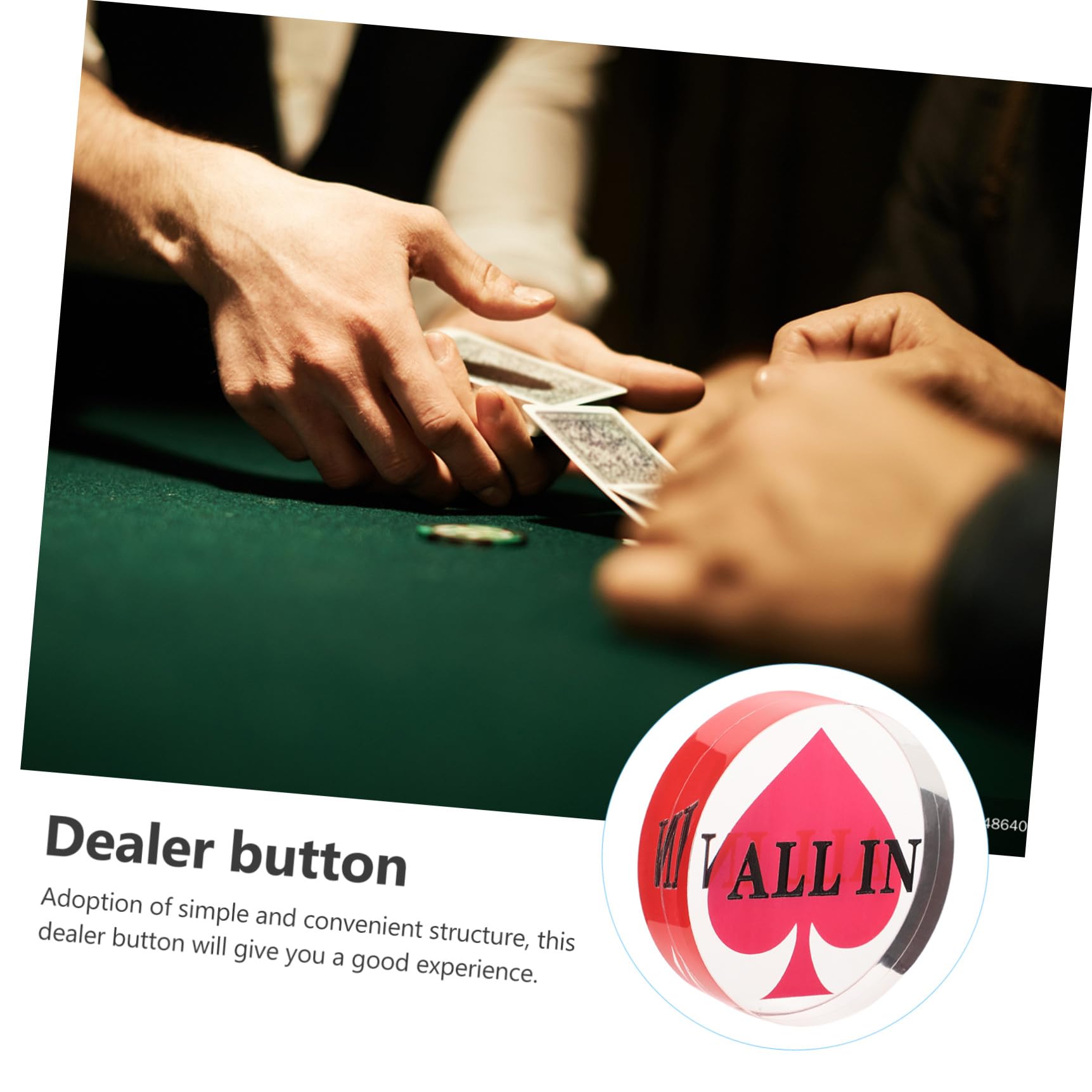 ibasenice 3pezzi Pulsante Mazziere Poker Acrilico Doppio Con Design Elegante Accessorio Per Giochi Da Tavolo Per e Serate Di Gioco Indoor Outdoor