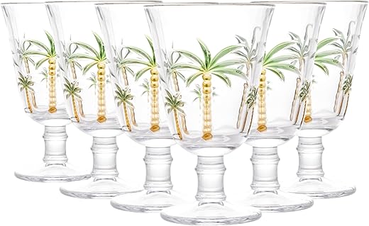 LYOR - Conjunto 6 Taças de Cristal Palm Hand Painting 240ml