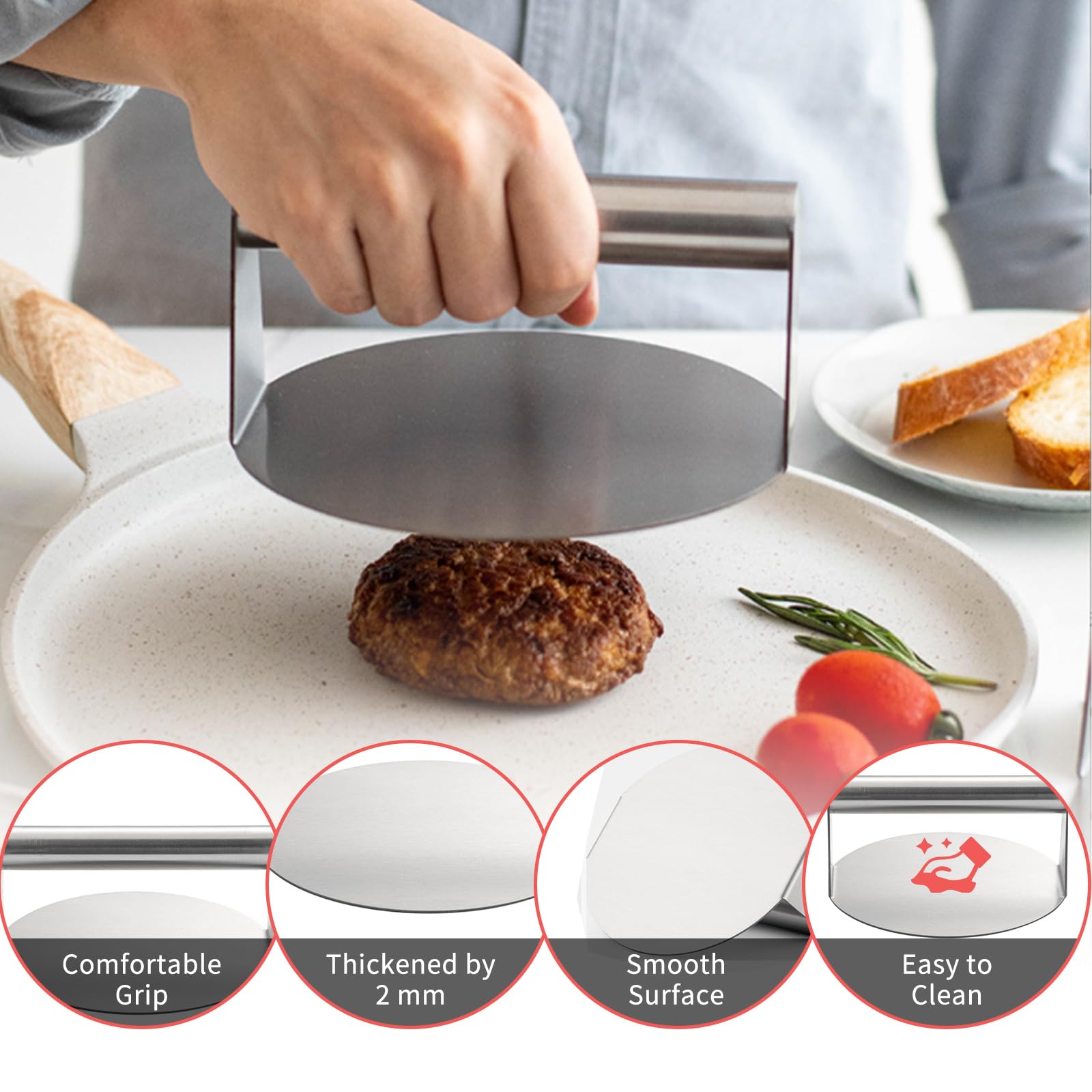 55 Pièces Kit Accessoires Barbecue Burger - Set Spatules Et Presse Professionnel