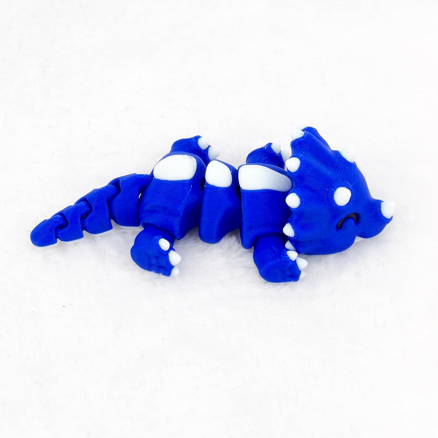 Tiny Triceratops Dinosaur Toy – 3D Printed Articulated Mini Dino Figure – Fidget Desk Toy or Gift for Kids and Collectors