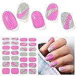 DUKASOU Semi Cured Gel Nail Strips, Cool Girl | 28 PCS Solid Color Gel Nail Strips Works with UV Light, Salon Quality Nails Stickers Full Nails Wraps