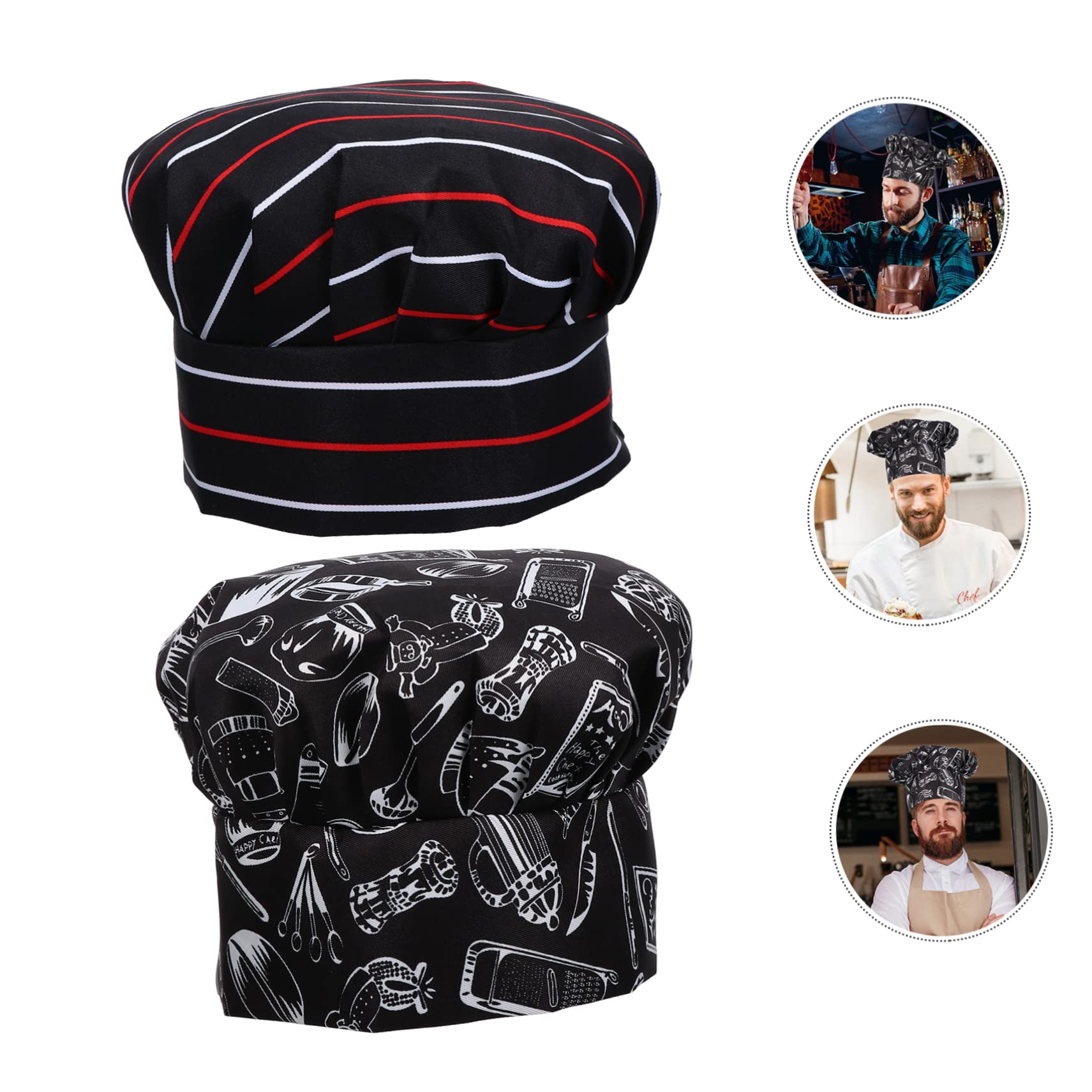 FOMIYES Gorro De Chef para Cocina Y Sombrero De Trabajo Unisex con Transpirable Circunferencia