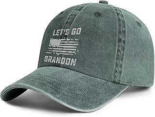 Lets Go Brandon Denim Baseball Hats for Unisex - Funny Golf Caps Adjustable Snapback Caps