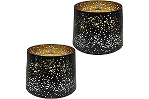 2 Pack Metal Lamp Shade Set for Table and Floor Lamp - Star Design
