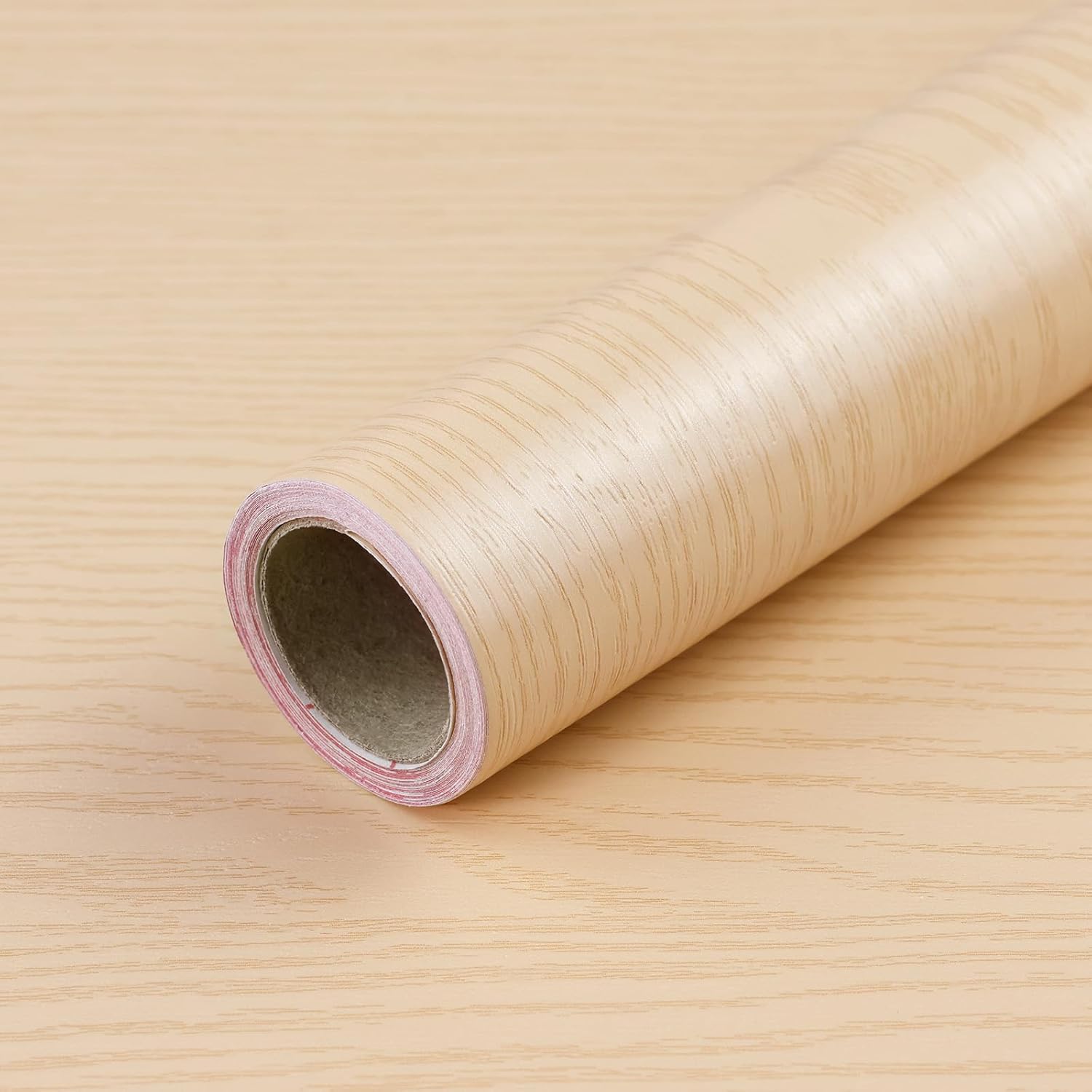 Wood Contact Paper 15.7?x472? Light Wooden Peel and Stick Self-Adhesive Wallpaper Waterproof Removable Vinyl Film for Cabinets Countertops Furniture Light 15.7" x 472"