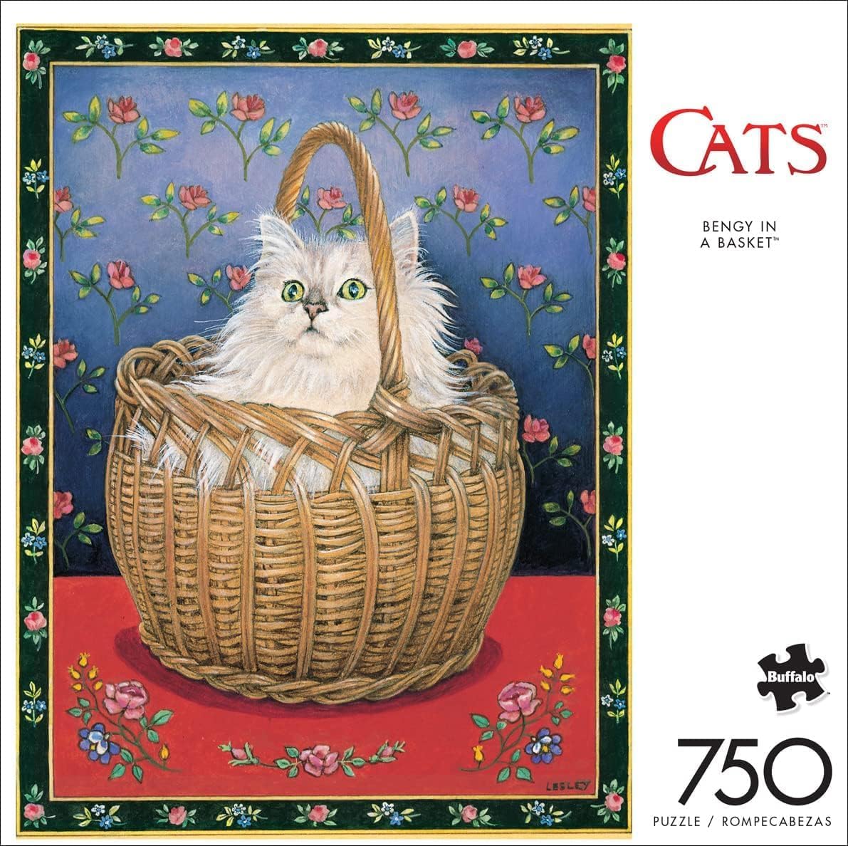 Buffalo Games - Ivory Cats - Bengy in a Basket - 750 Piece Jigsaw Puzzle for Adults - Challenging Puzzle Perfect for Game Nights - Finished Puzzle Size is 24.00 x 18.00