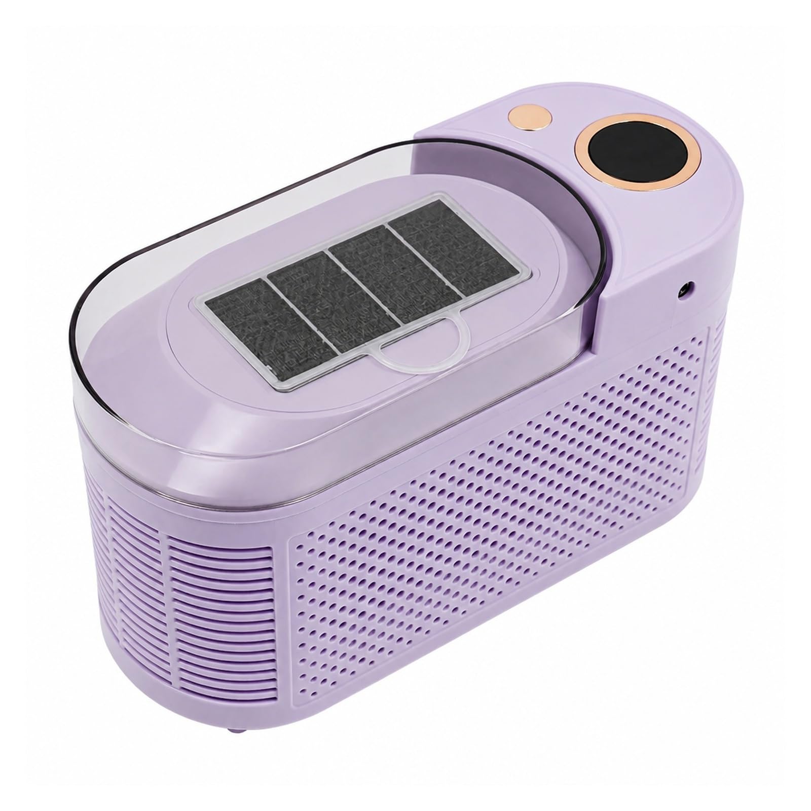 Máquina de hielo, Mini máquina de hacer hielo para encimera de 120 W, máquina compacta para el hogar/coche/viajes blanco/púrpura(PURPLE)