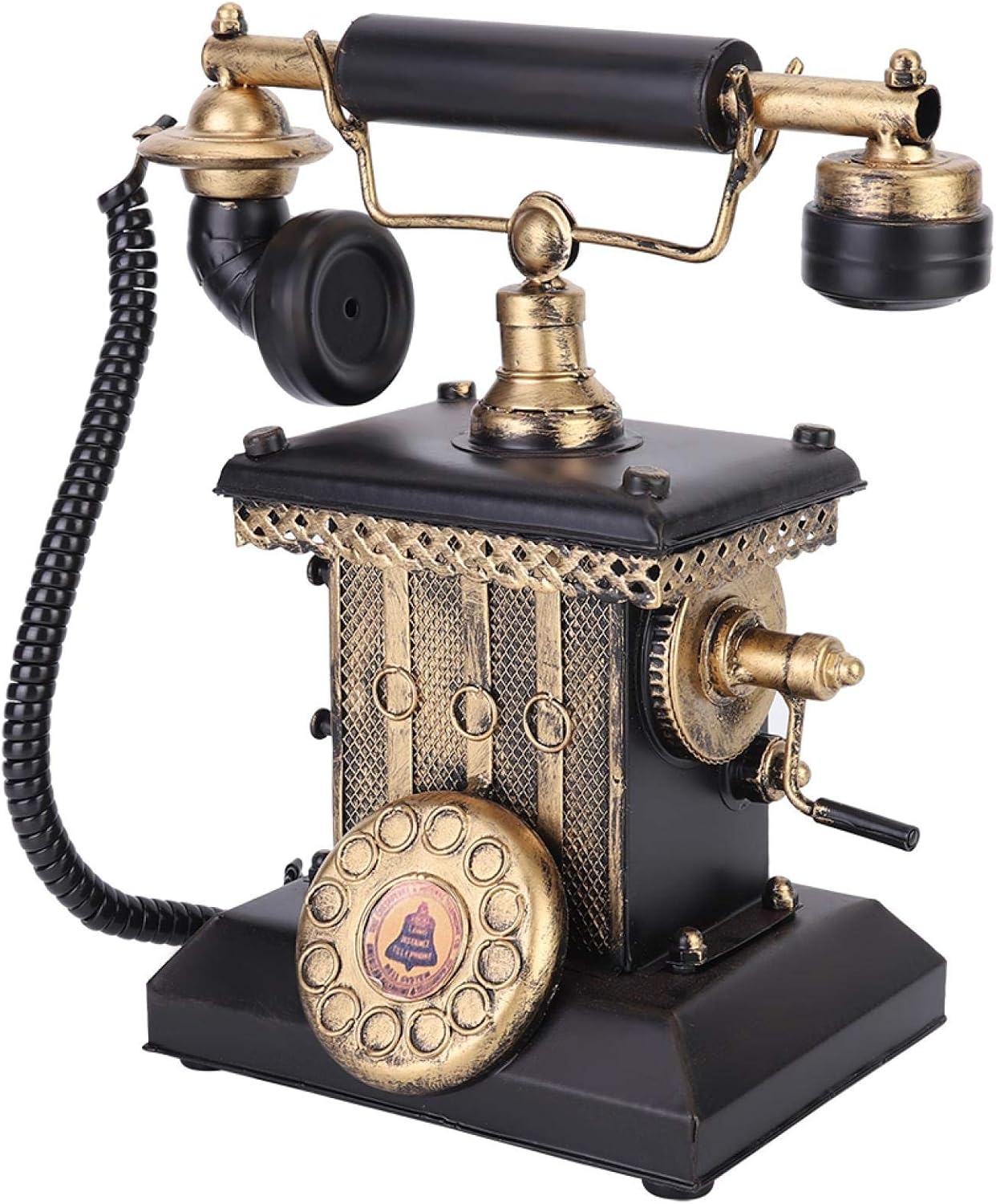 Telephone Ornament, Black Telephone Statue, Vintage for Office Home
