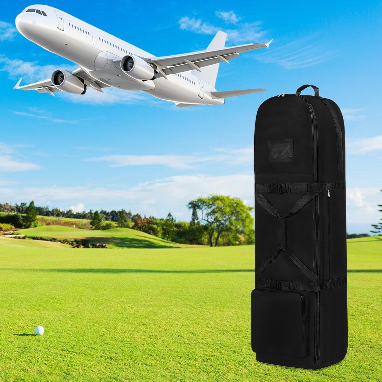 Borsa Da Golf Da Viaggio | Organizzatore Da Viaggio Aereo Con Ruote,Borsa Impermeabile Pieghevole Per Golf Club E Attrezzature Sportive