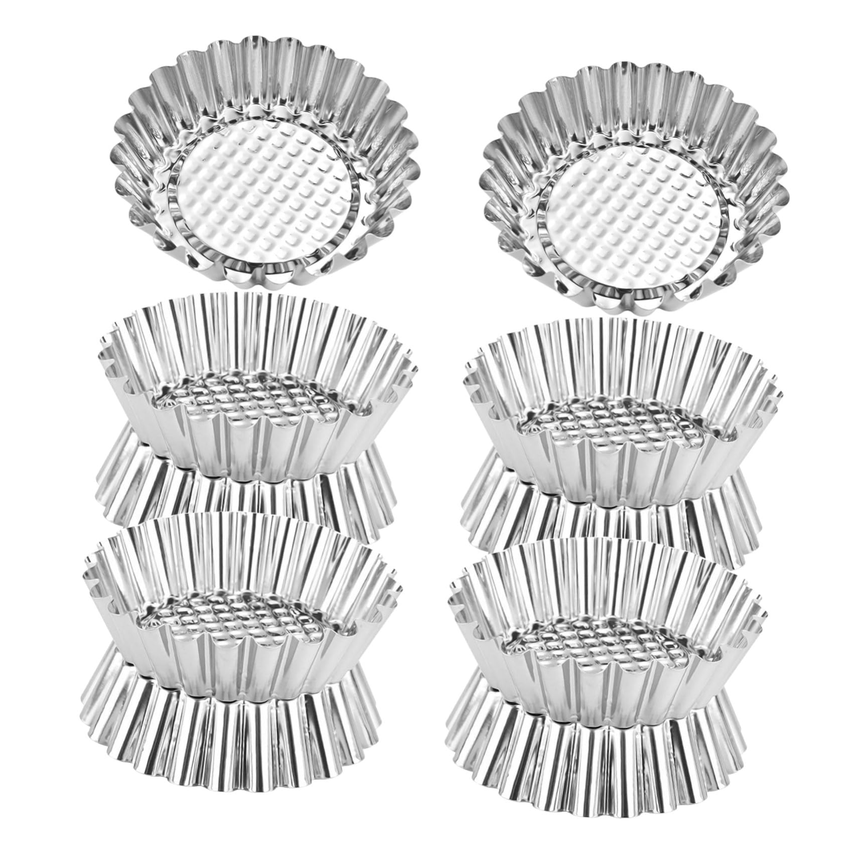 20 Piezas Moldes para Tartaletas de Acero Inoxidable Mini Moldes Antiadherentes para Hornear Tartas Magdalenas y Pasteles Reutilizables para Repostería Cocina Hogar y Profesional