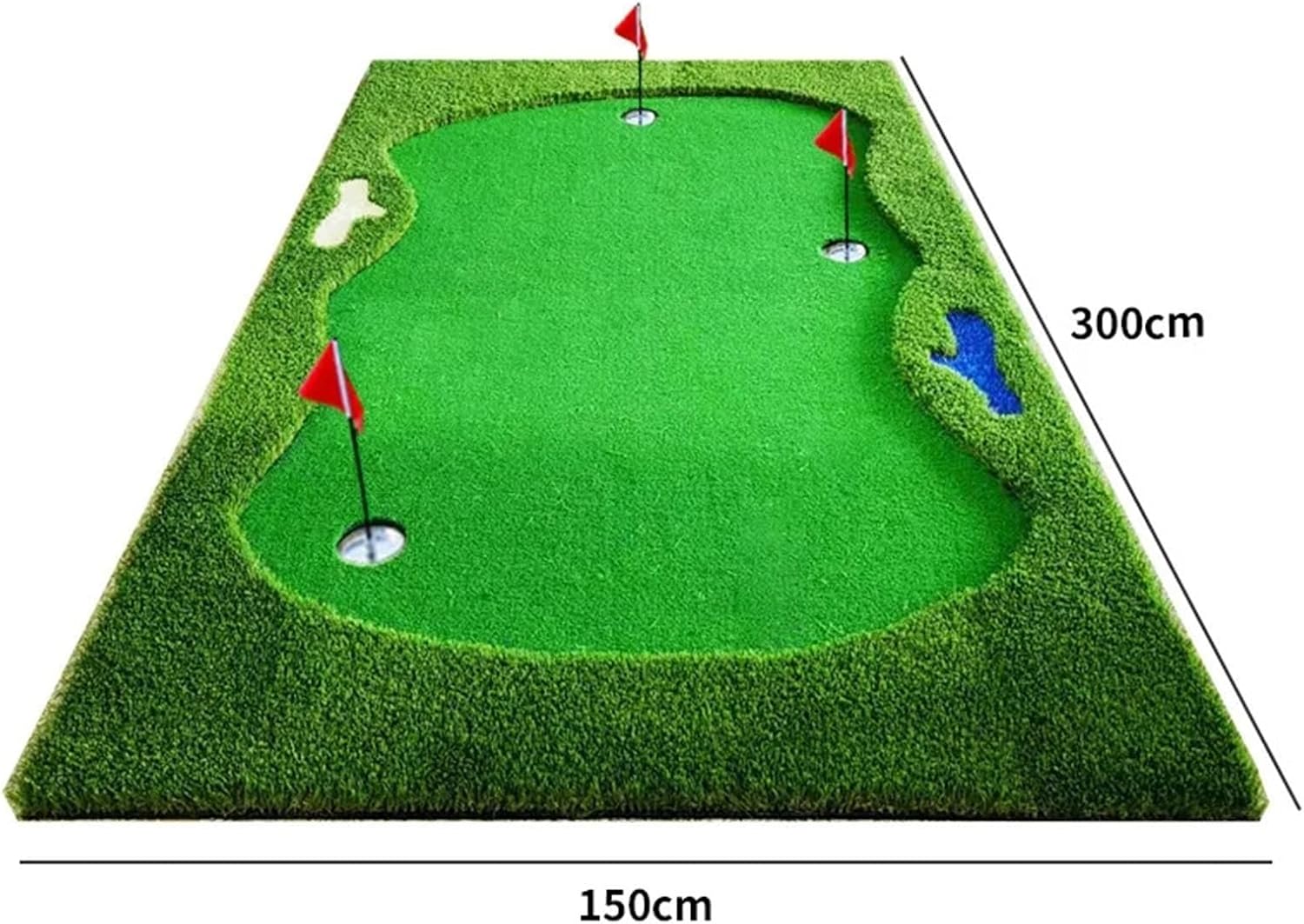 Custom Portable Golf Putting Green Mat for Indoor Golf Simulation and Putting Training