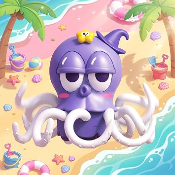 Walking Octopus Toy Dancing Lights Music Volume Control Avoidance Purple