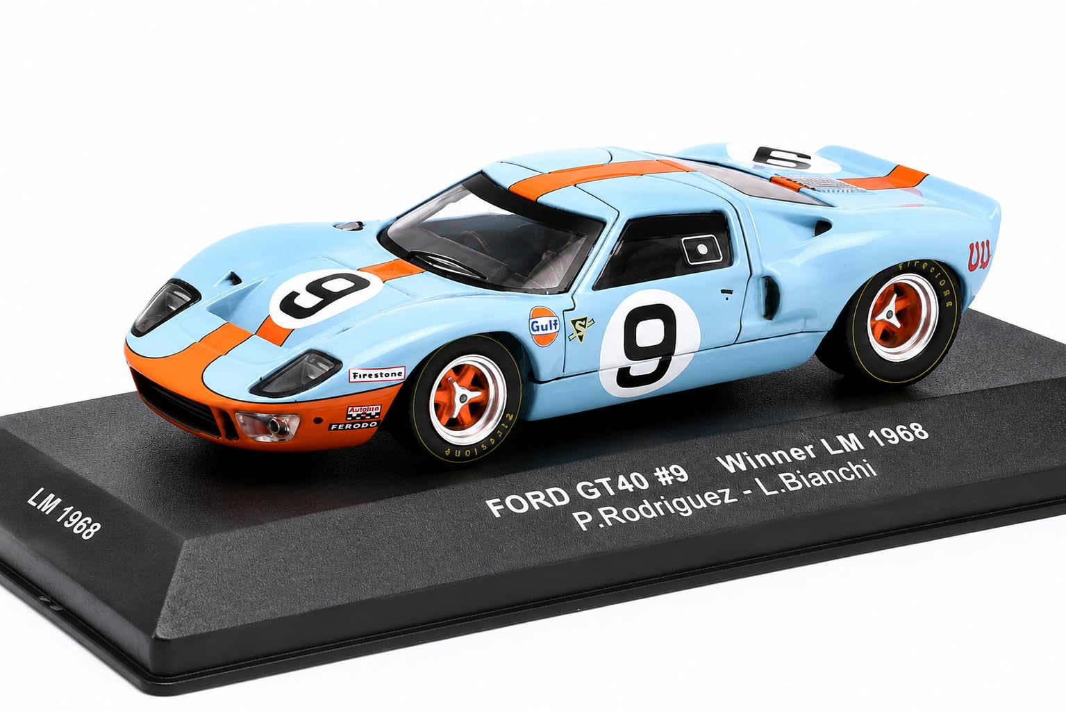 IXO 1/43 Ford GT40 ガルフ ルマン ケース付 美品 CMR 1/43 フォード GT40 Mk.2 ルマン 24h 1966 2nd No.1 CMR43055BOX ミニカー