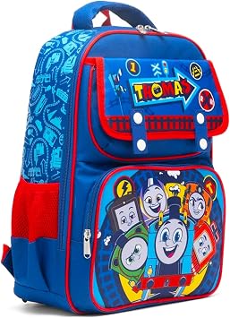 Thomas and Friends Backpack for Toddlers School Bundle w/ 15 Bookbag, More | Large Durable Thomas School Bag w/ Front Zip Pocket Plus Water Bottle, Stickers, More - Thomas the Train School Supplies